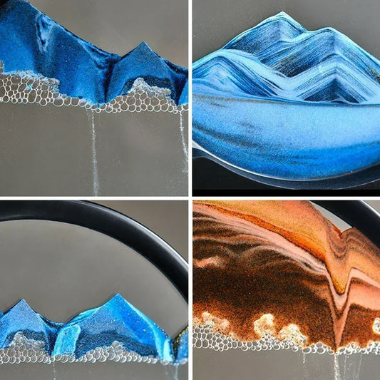 3D Hourglass Moving Sand Art